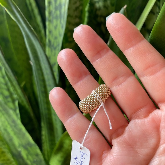 Aquamarine/Diamond S925 Italy gold tone ring - Picture 13 of 15